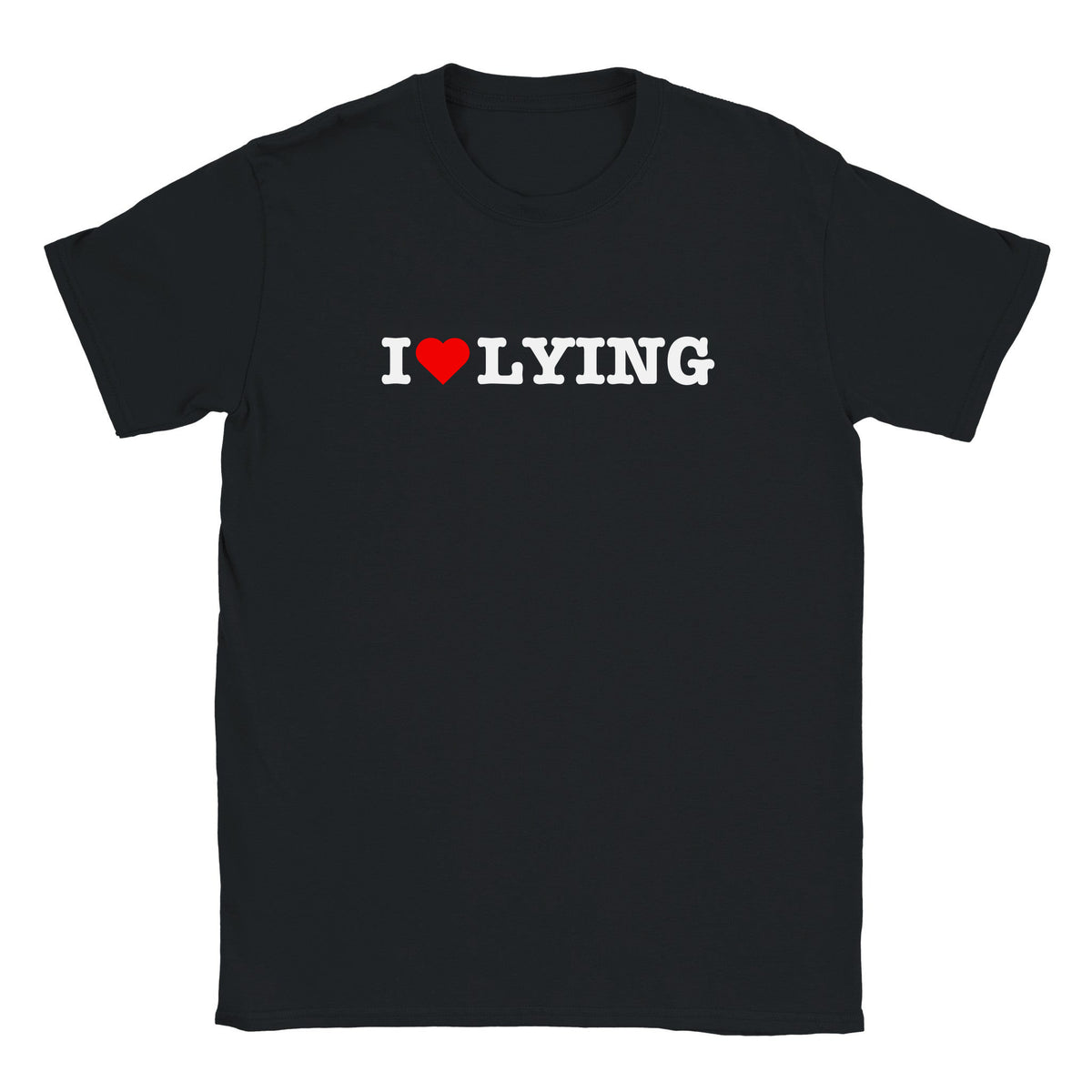 I LOVE LYING - BABY TEE – Black