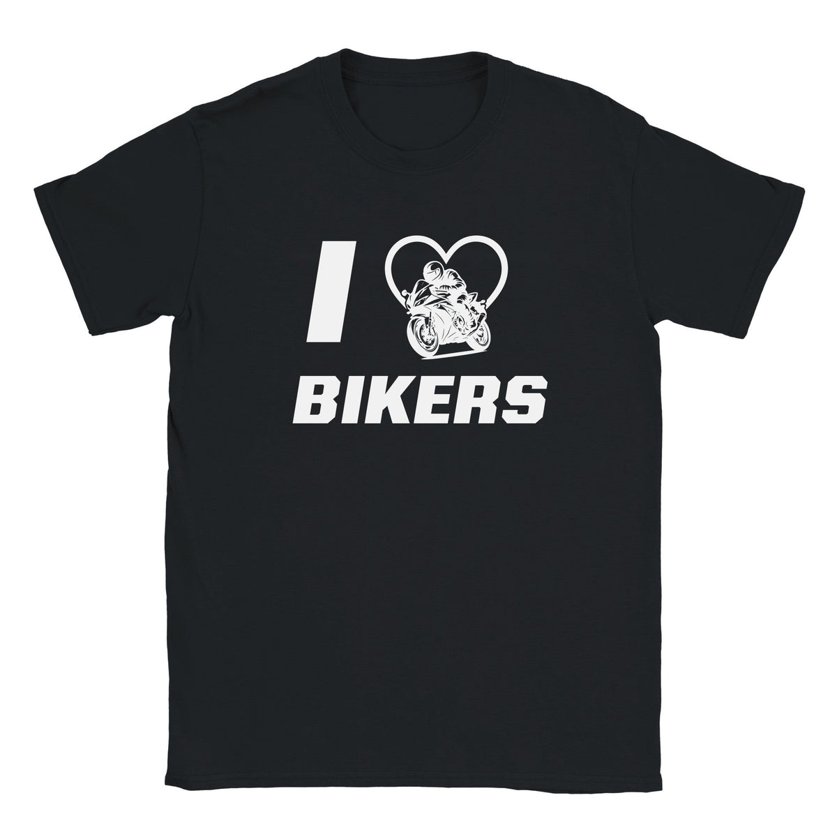 I LOVE BIKERS - BABY TEE – Black