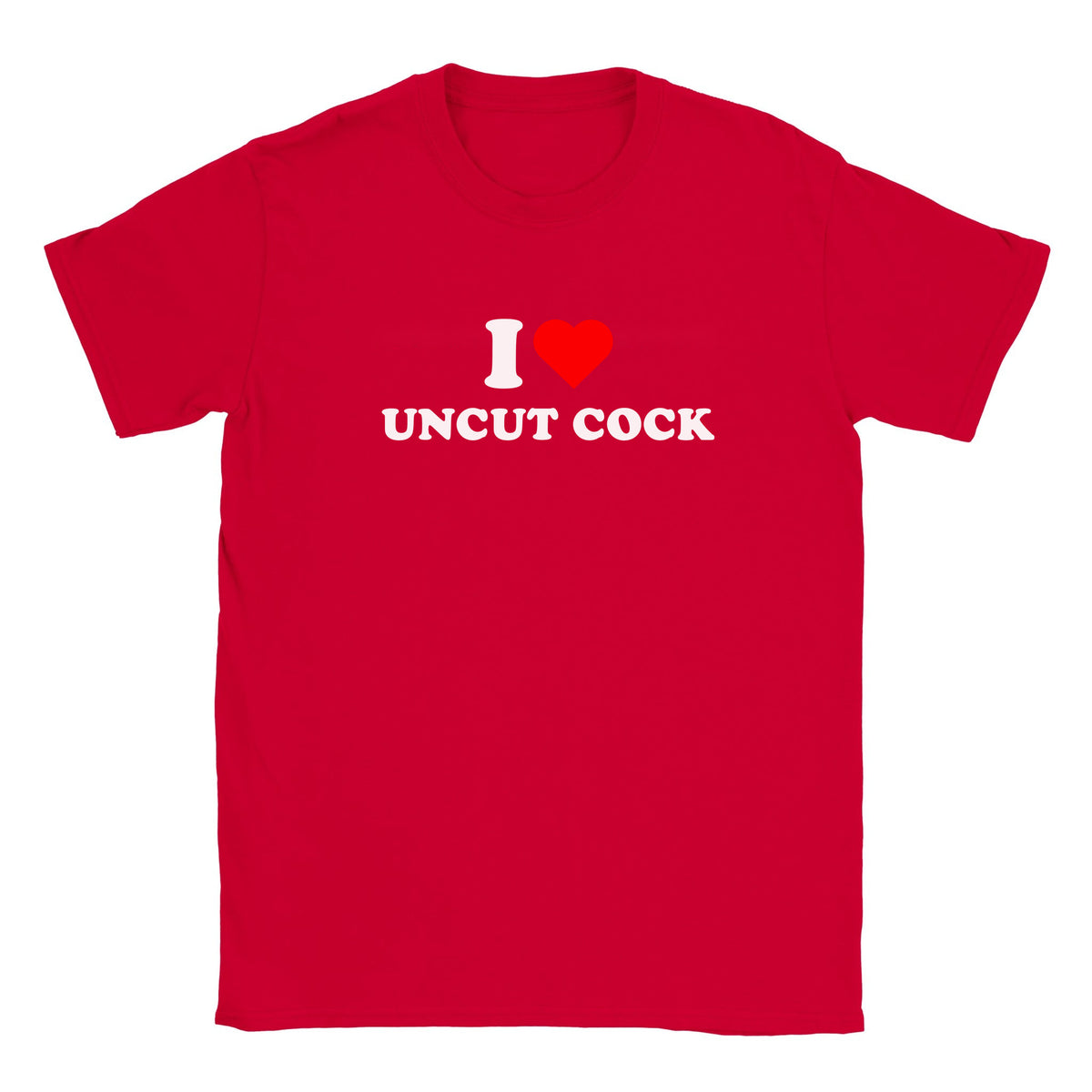 I LOVE UNCUT COCK - BABY TEE – Red
