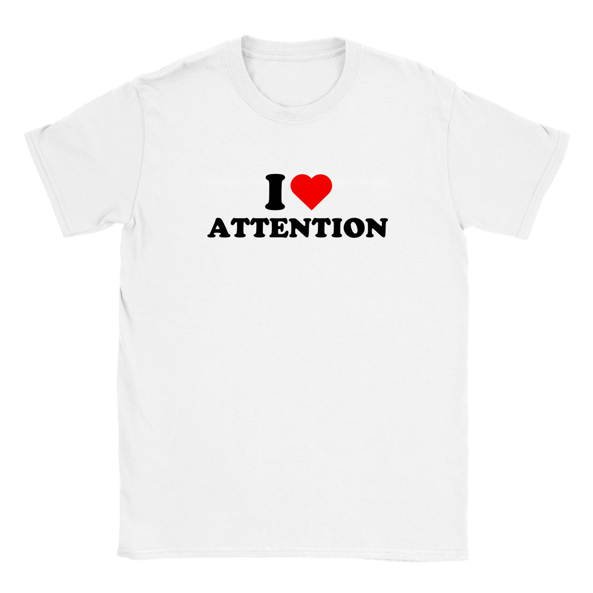 I LOVE ATTENTION - BABY TEE – White