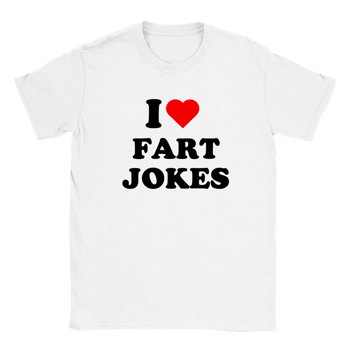 I LOVE FART JOKES - BABY TEE – White