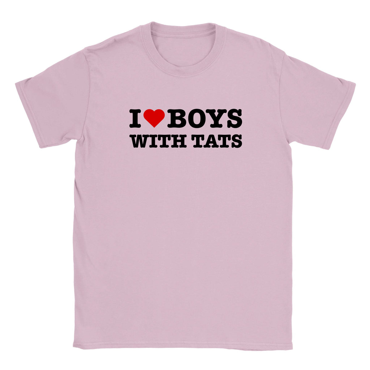 I LOVE BOYS WITH TATS - BABY TEE – Light Pink