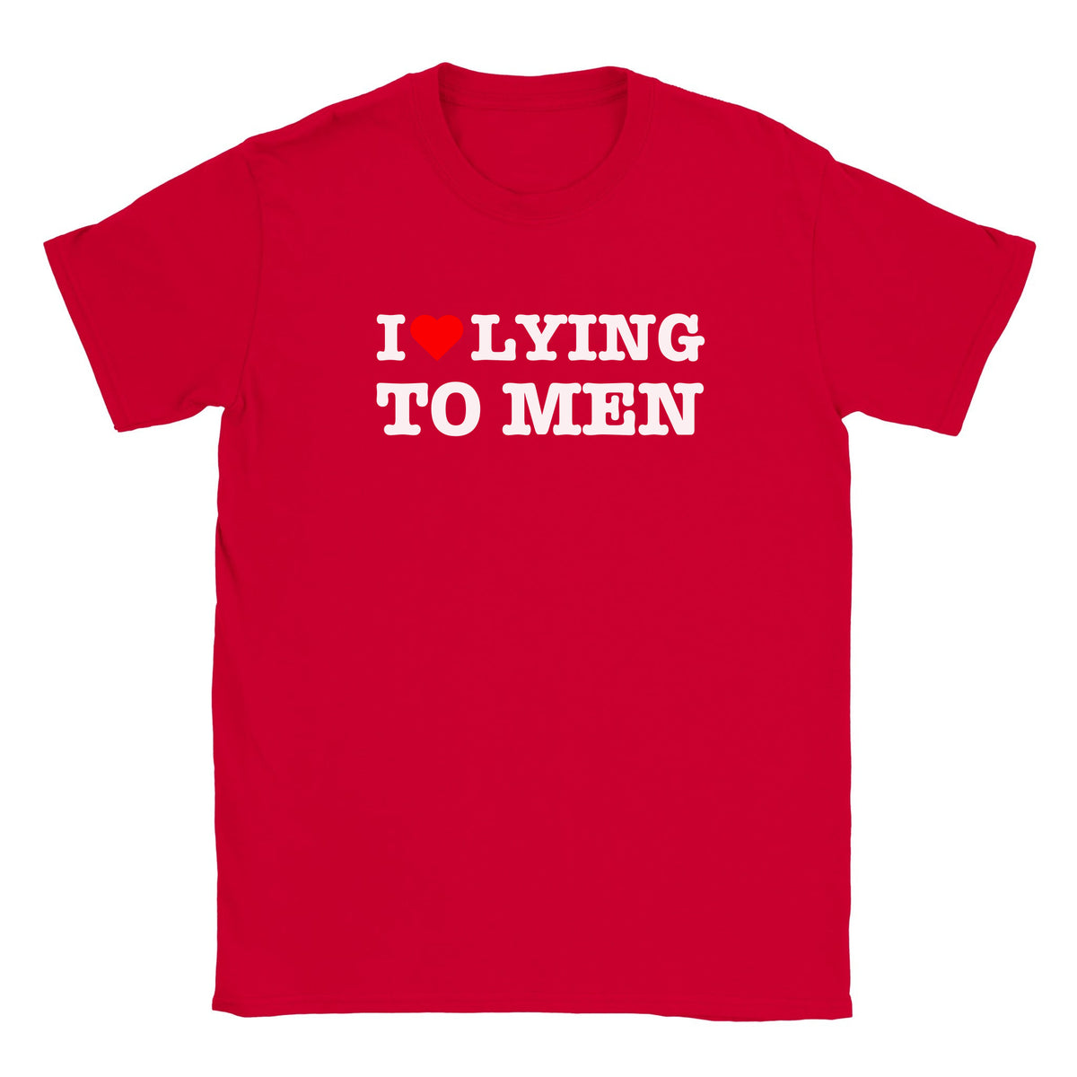 I LOVE LYING TO MEN - BABY TEE – Red