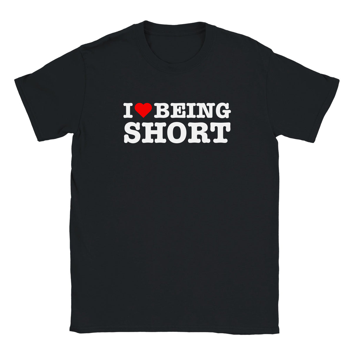 I LOVE BEING SHORT - BABY TEE – Black