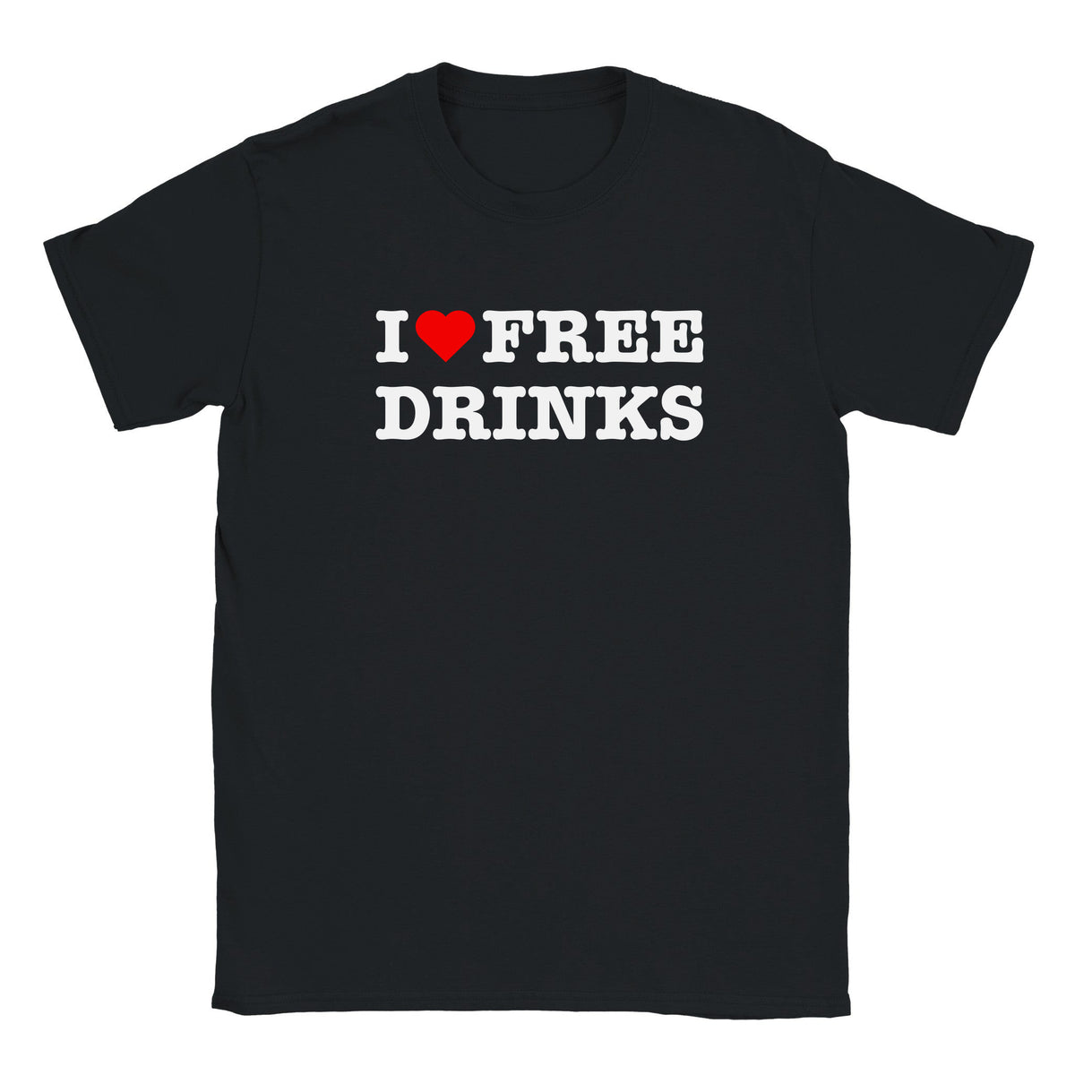 I LOVE FREE DRINKS - BABY TEE – Black