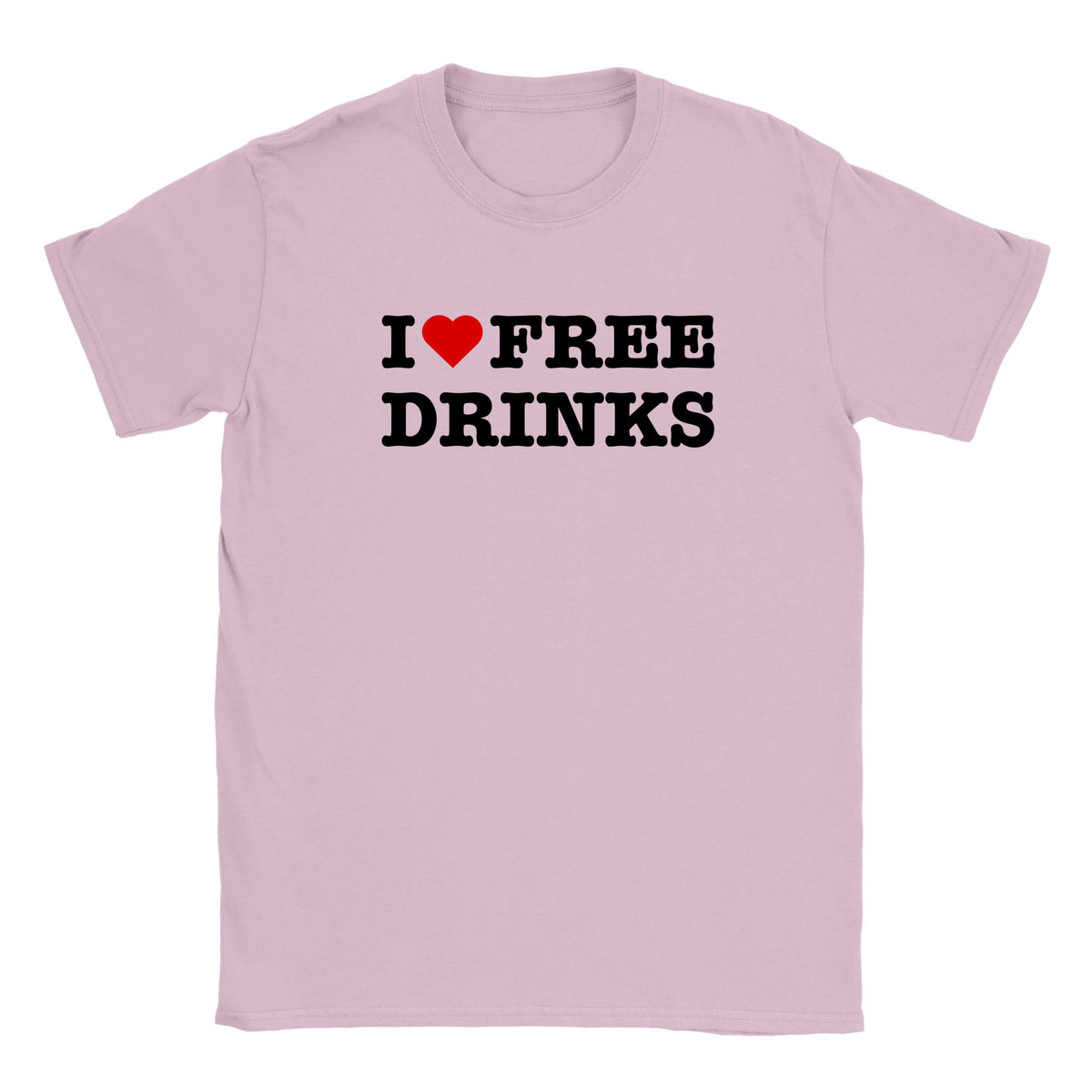 I LOVE FREE DRINKS - BABY TEE – Light Pink