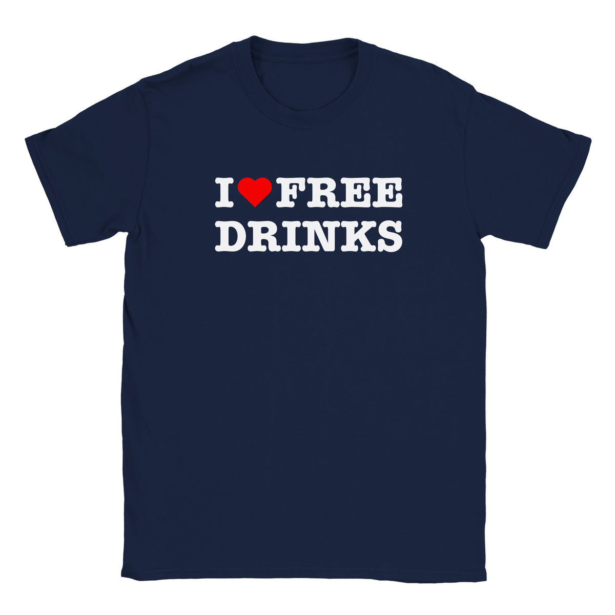 I LOVE FREE DRINKS - BABY TEE – Navy