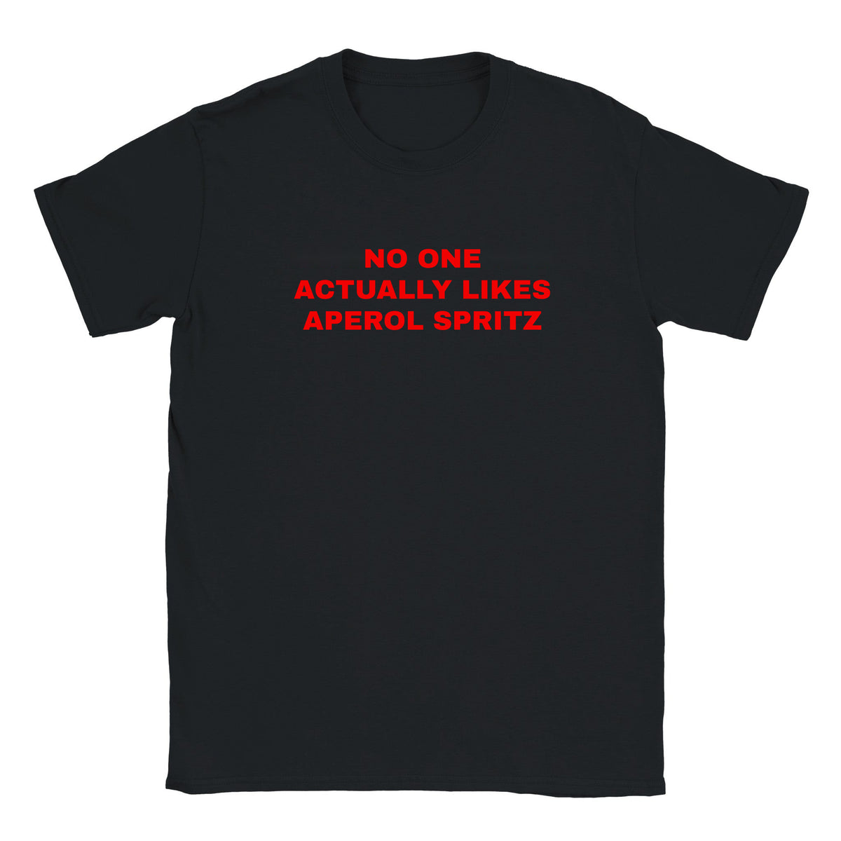 NO ONE ACTUALLY LIKES APEROL SPRITZ - BABY TEE – Black