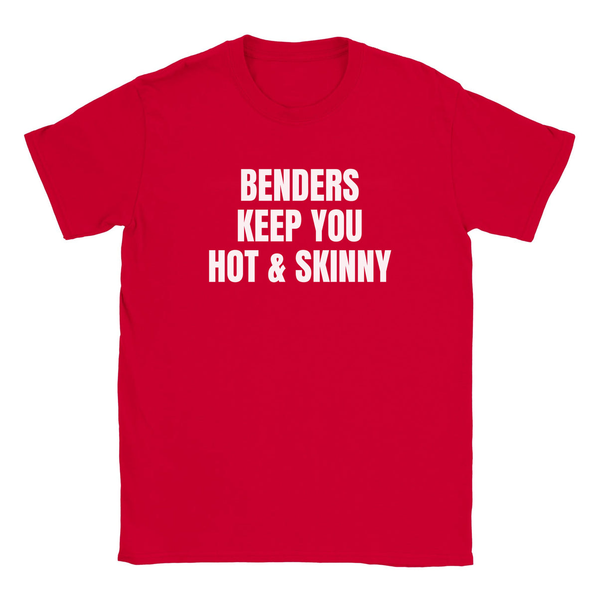 BENDERS KEEP YOU HOT & SKINNY - BABY TEE – Red