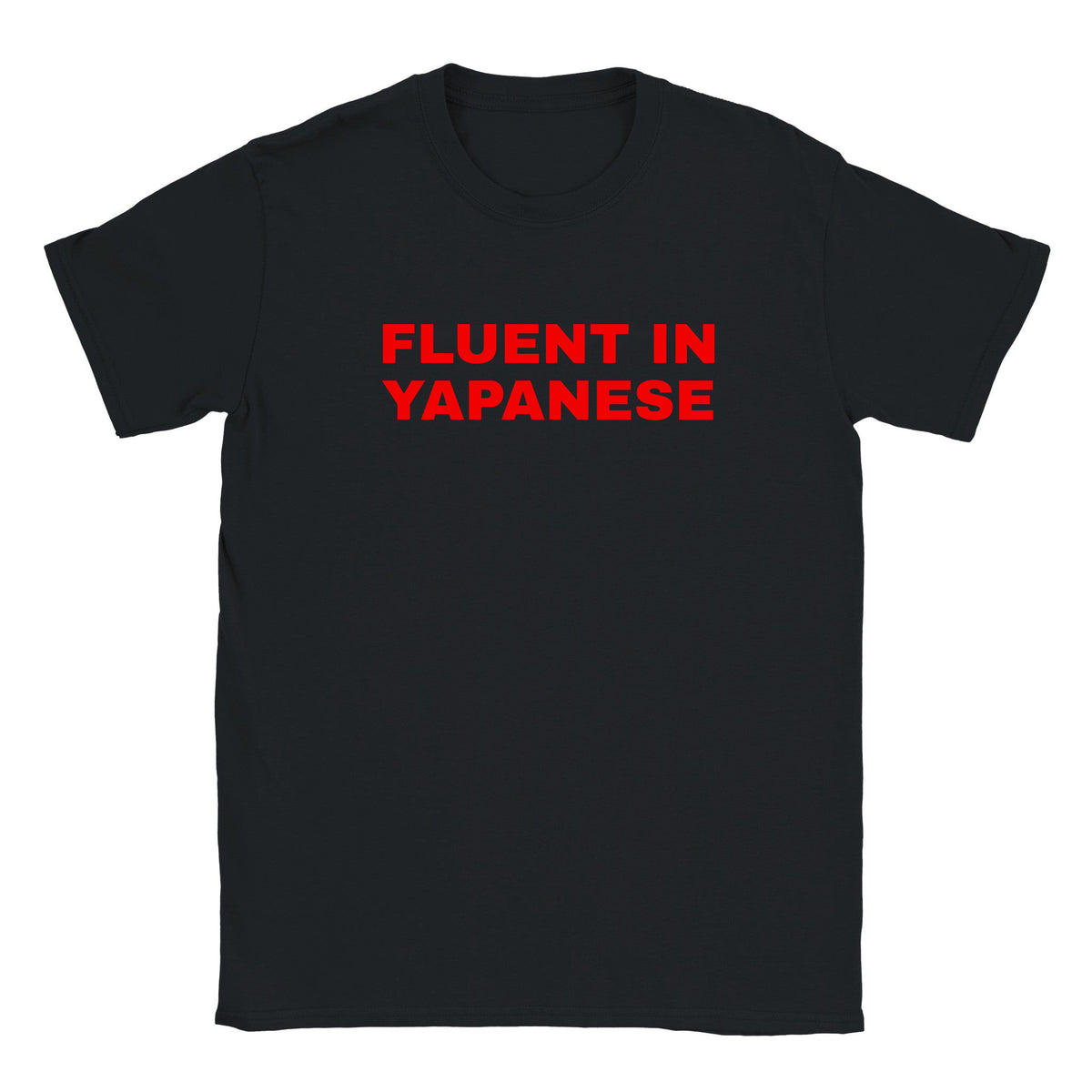 FLUENT IN YAPANESE - BABY TEE – Black