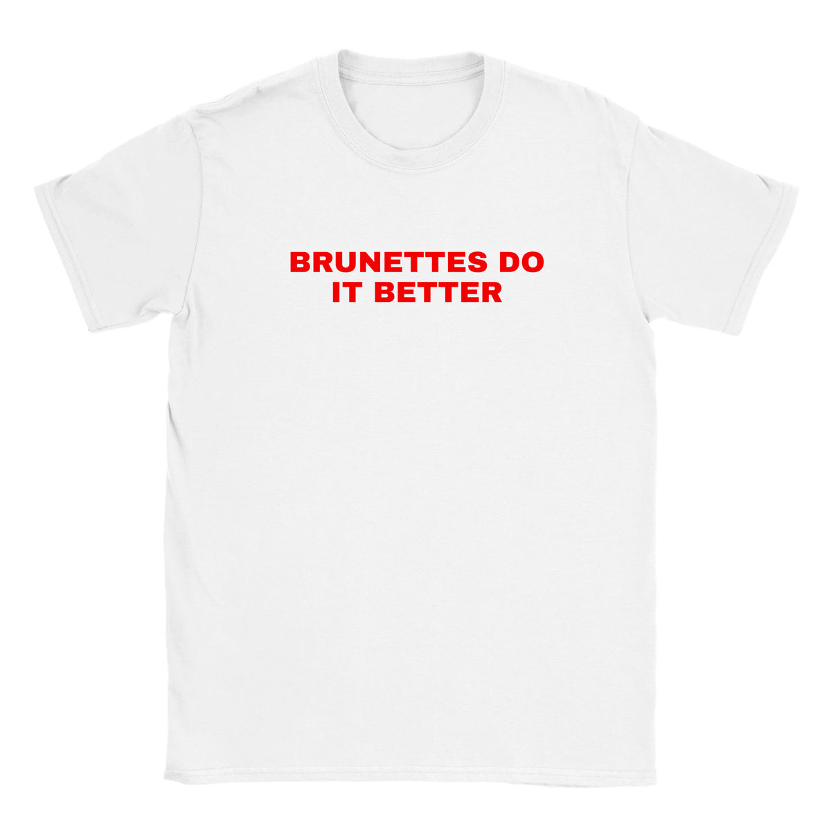 BRUNETTES DO IT BETTER - BABY TEE – White