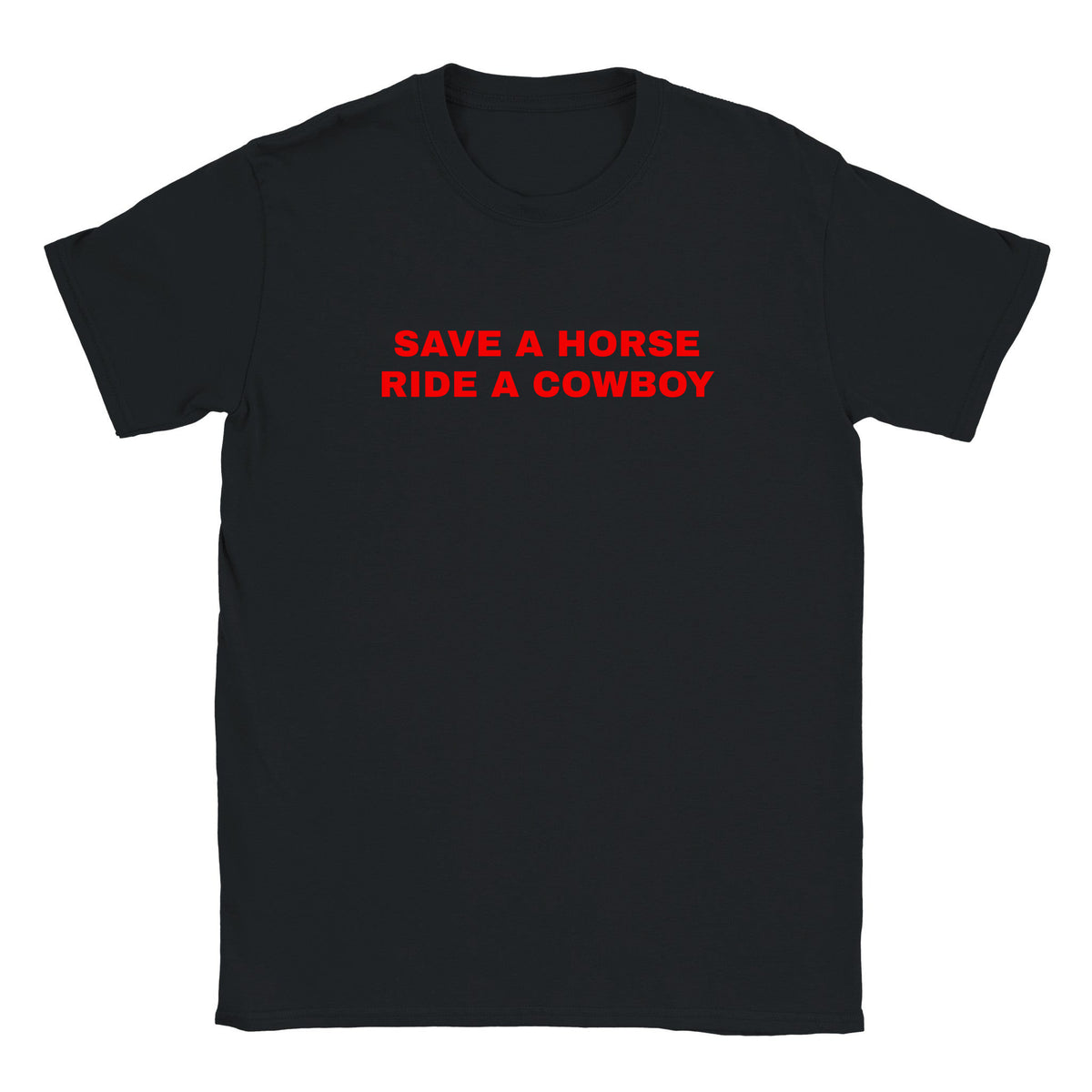 SAVE A HORSE RIDE A COWBOY - BABY TEE – Black