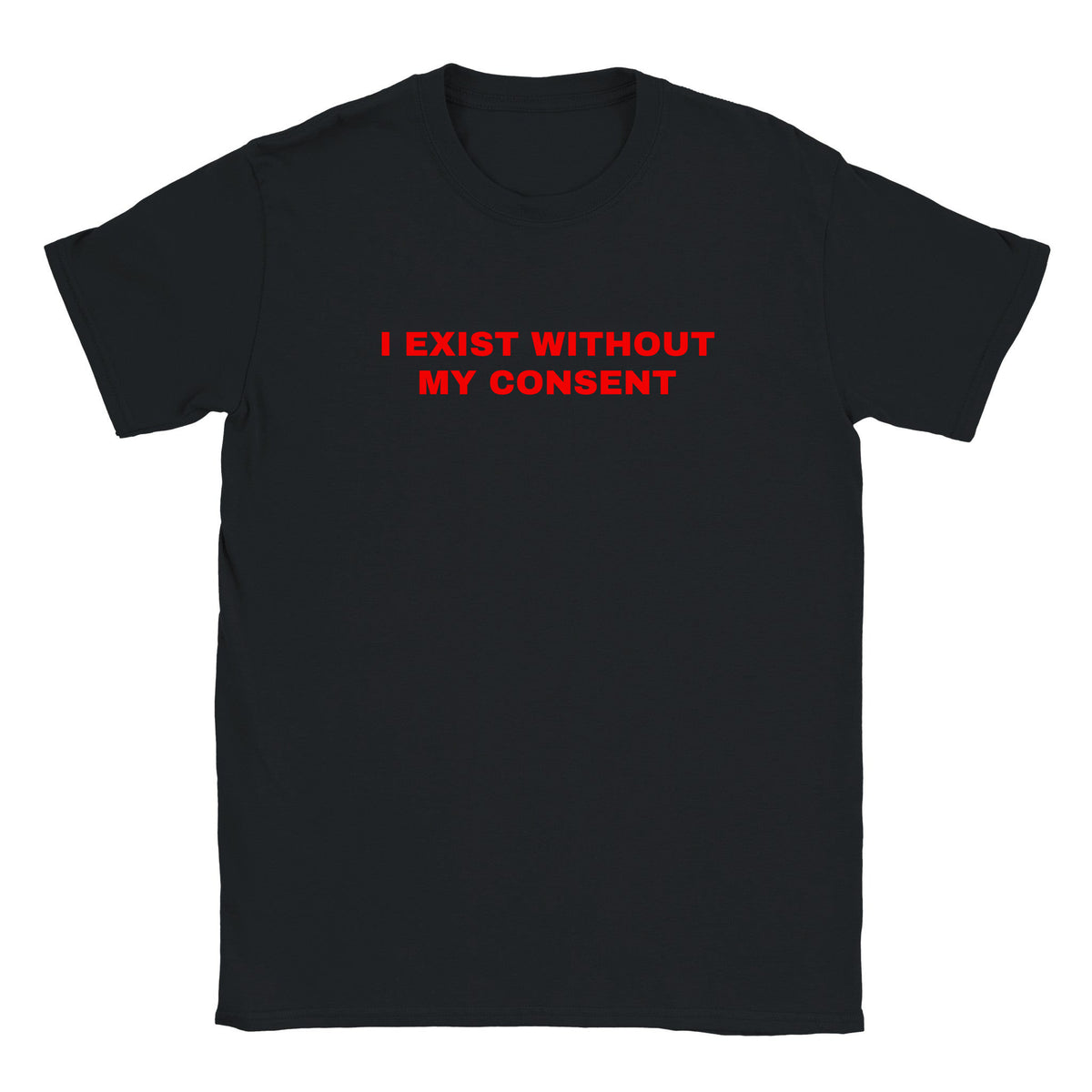 I EXIST WITHOUT MY CONSENT - BABY TEE – Black