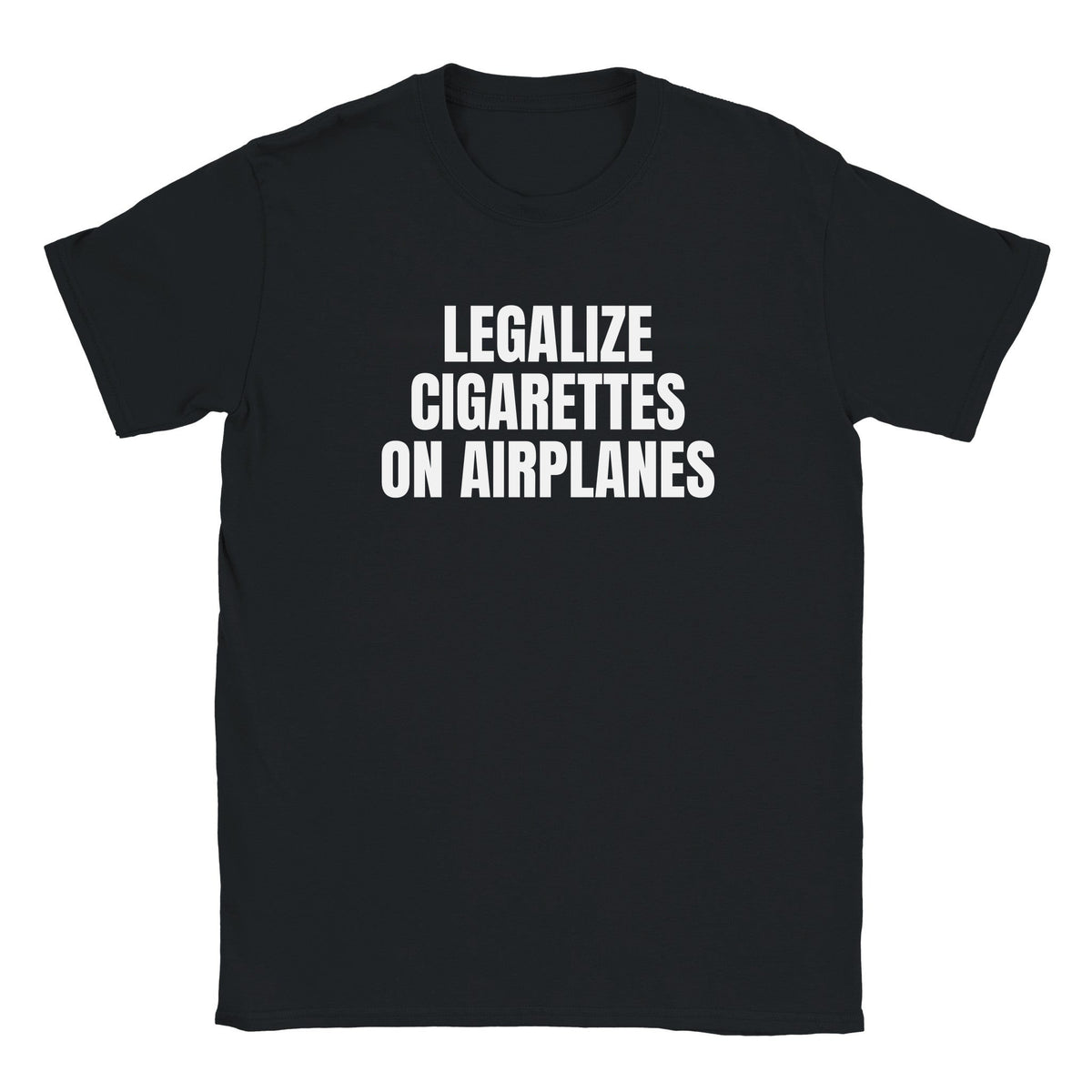 LEGALIZE CIGARETTES ON AIRPLANES - BABY TEE – Black