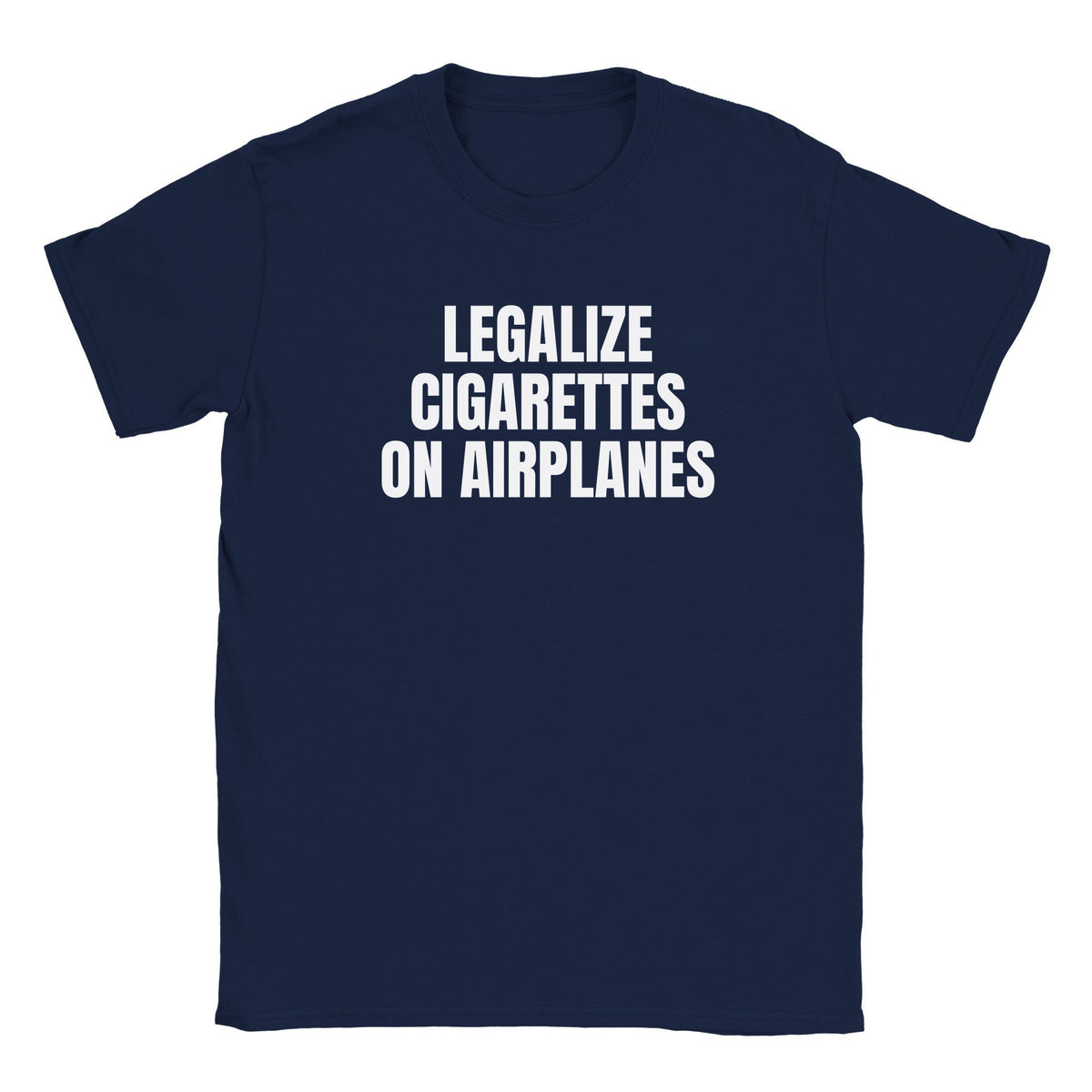 LEGALIZE CIGARETTES ON AIRPLANES - BABY TEE – Navy