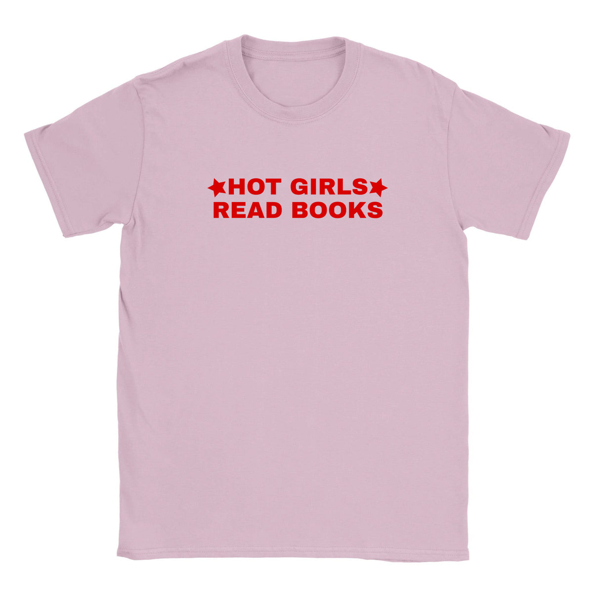 HOT GIRLS READ BOOKS - BABY TEE – Light Pink