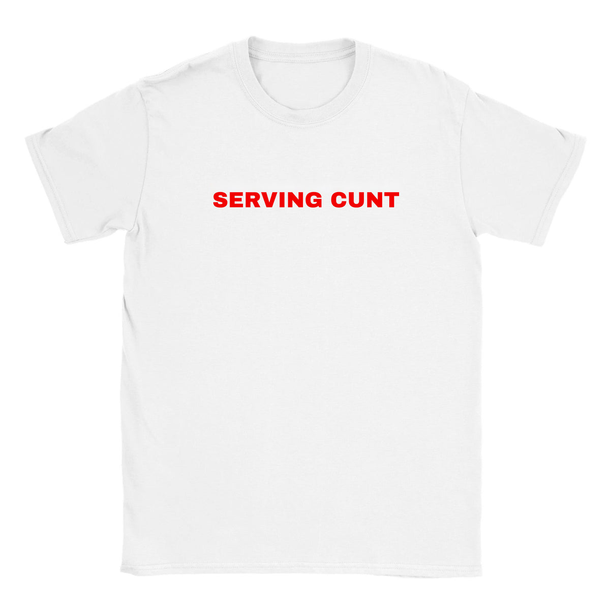 SERVING CUNT - BABY TEE – White