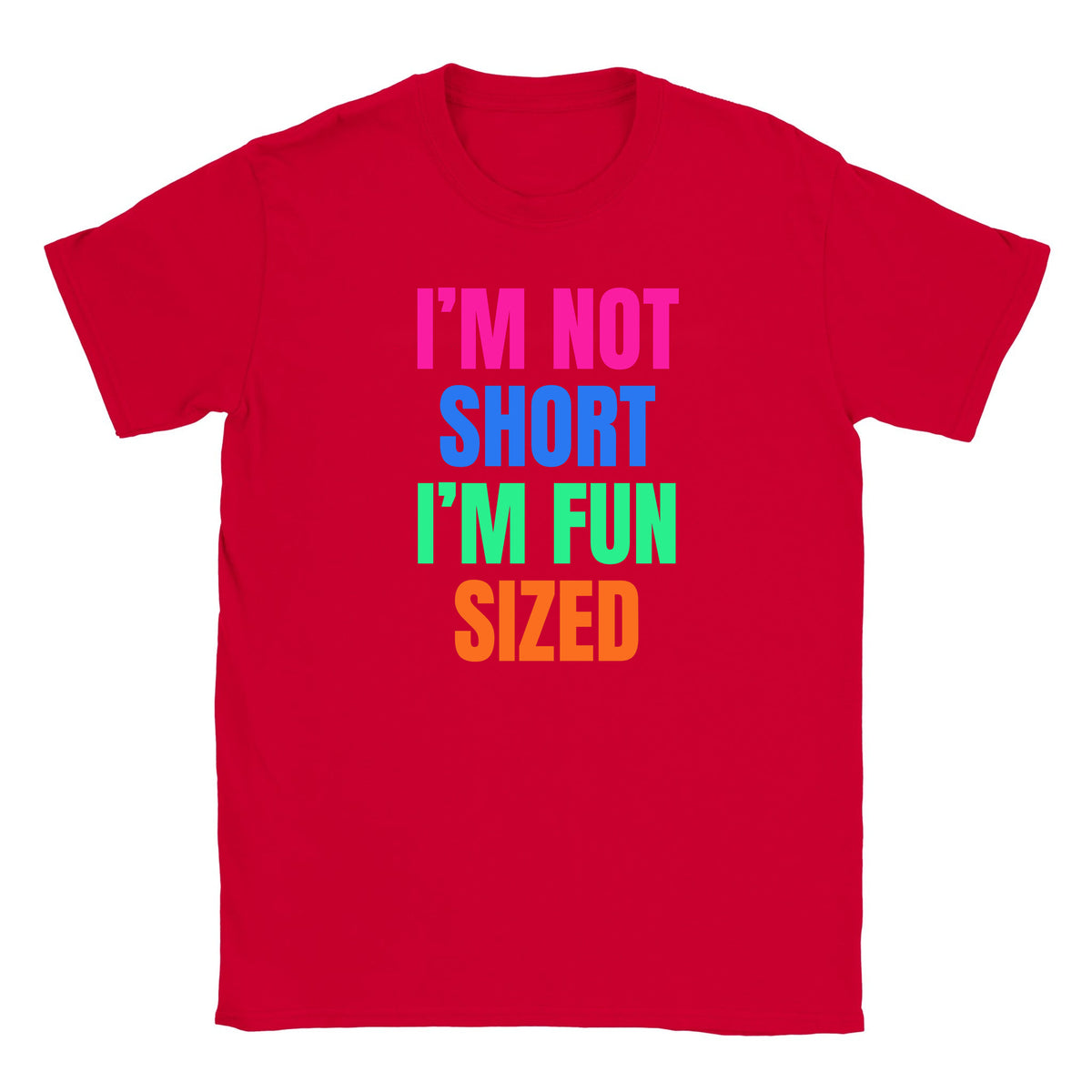 I'M NOT SHORT I'M FUN SIZED - BABY TEE – Red