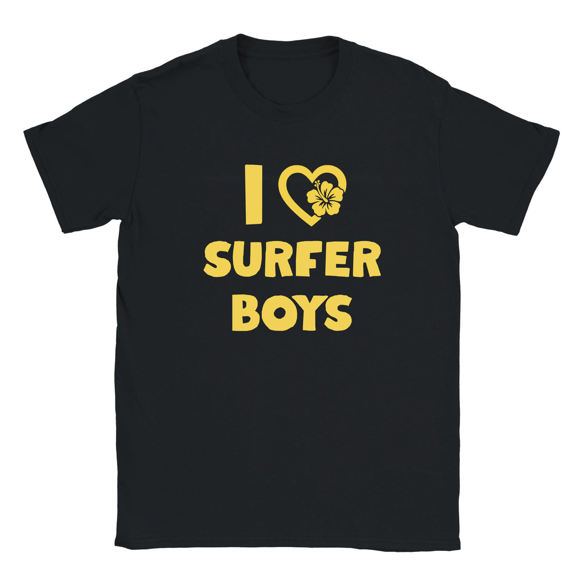 I LOVE SURFER BOYS - BABY TEE – Black