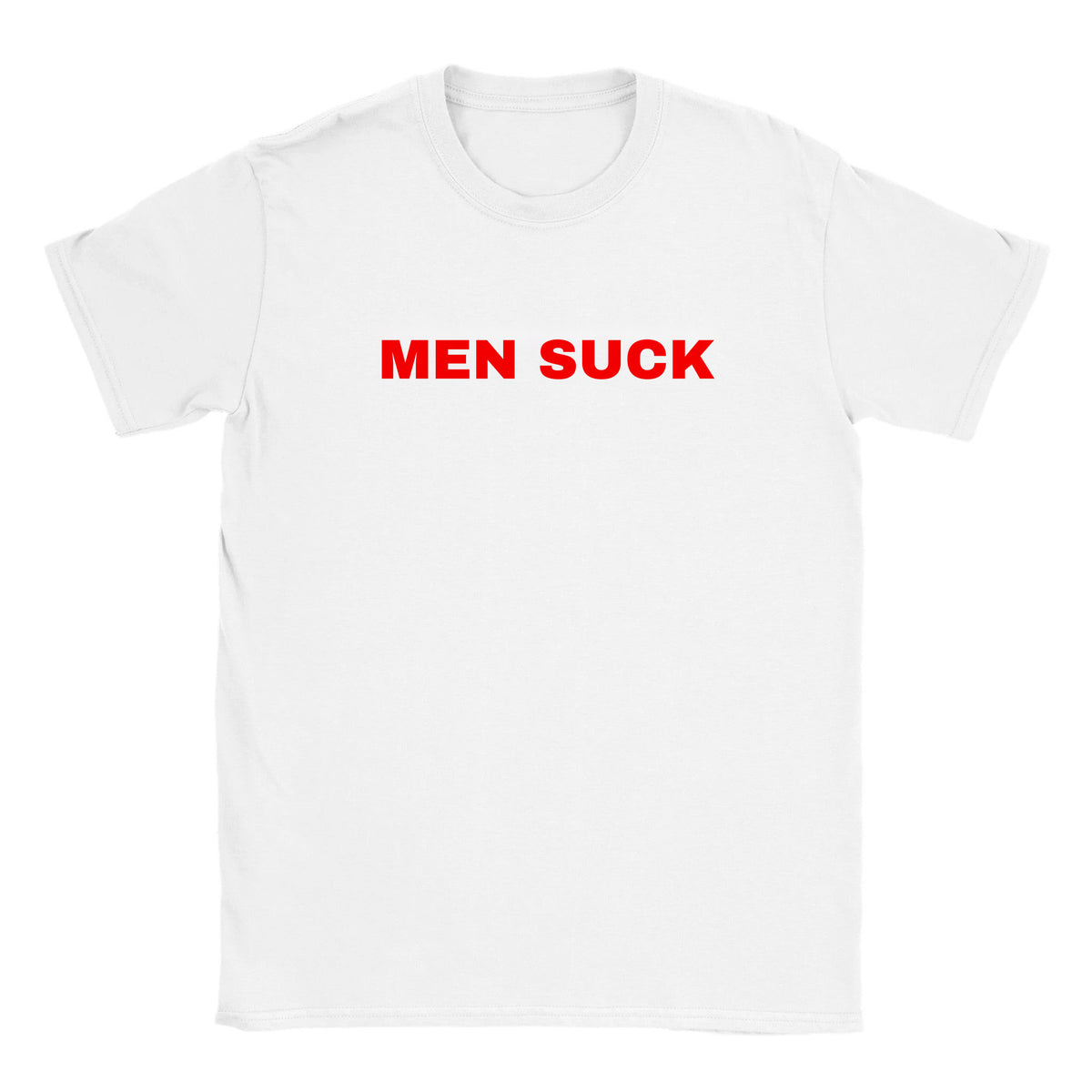 MEN SUCK - BABY TEE – White
