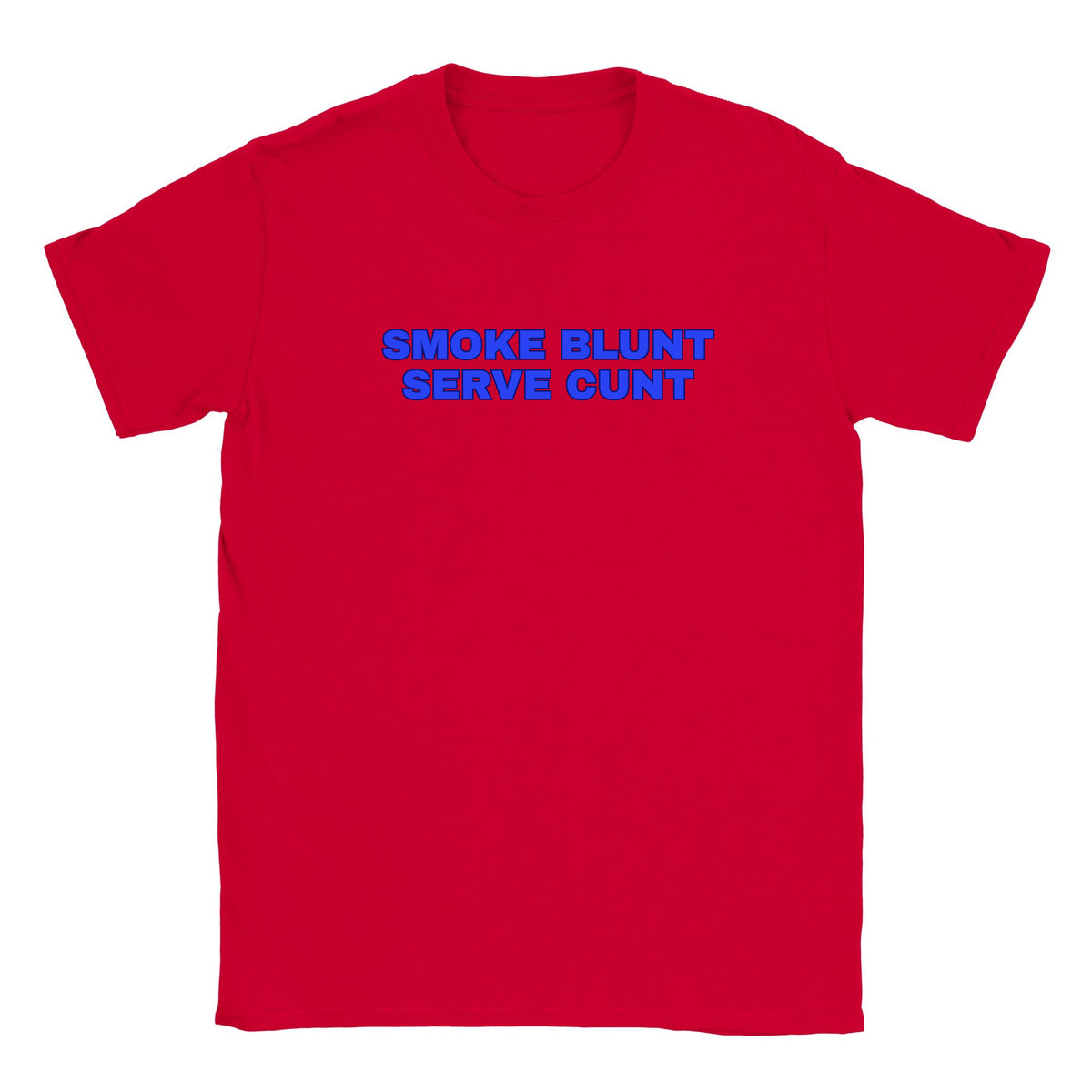 SMOKE BLUNT SERVE CUNT - BABY TEE – Red
