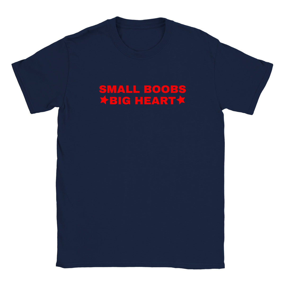 SMALL BOOBS BIG HEART - BABY TEE – Navy