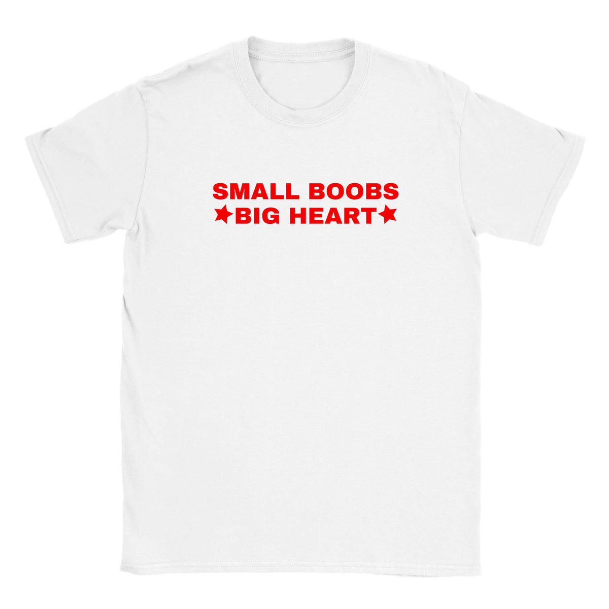 SMALL BOOBS BIG HEART - BABY TEE – White