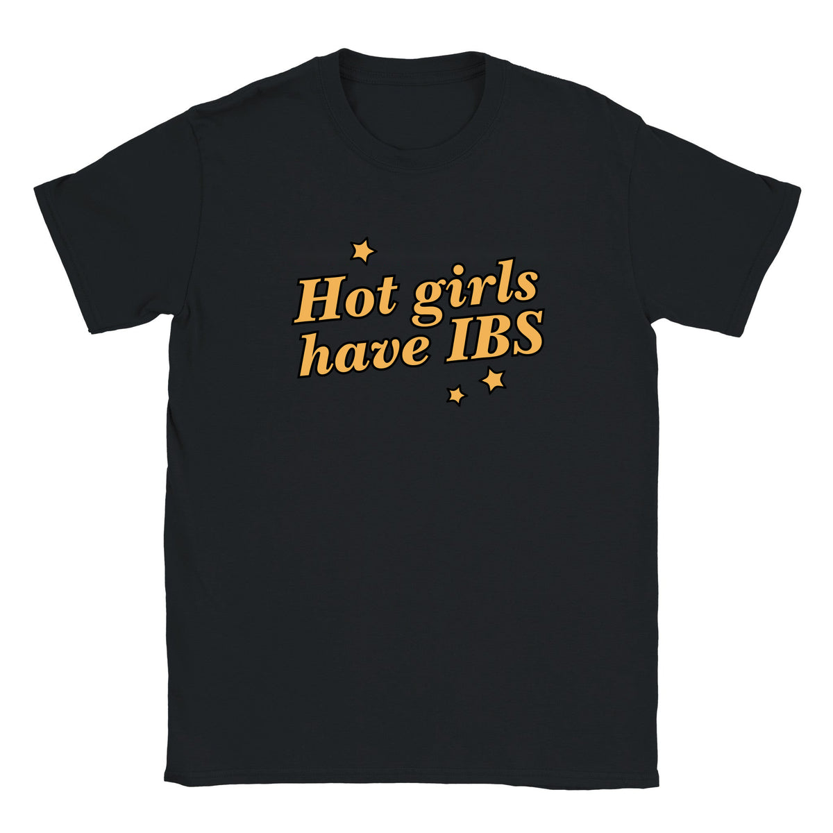 HOT GIRLS HAVE IBS - BABY TEE – Black