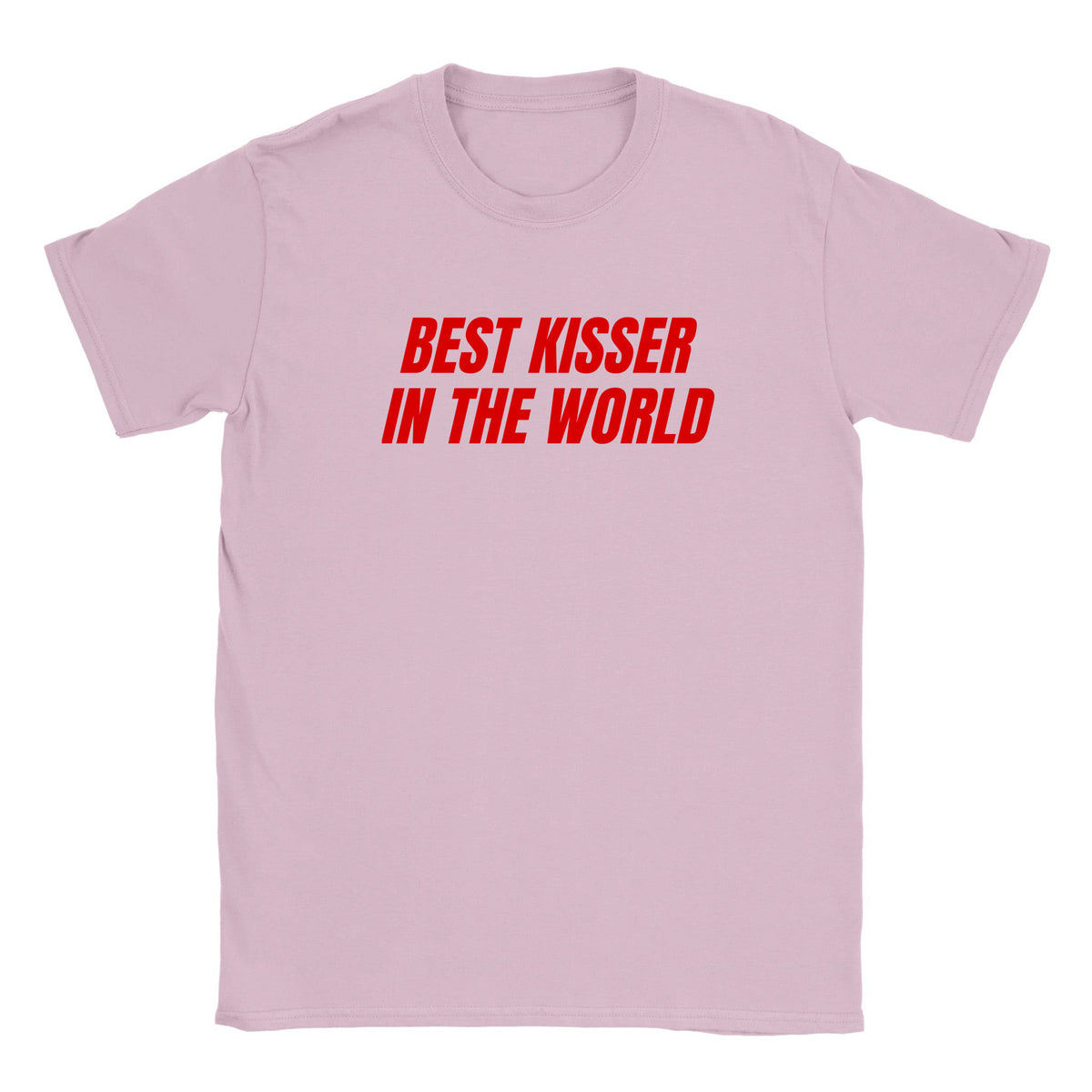 BEST KISSER IN THE WORLD - BABY TEE – Light Pink