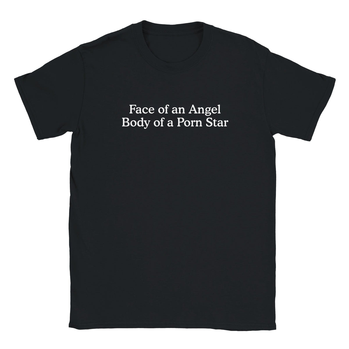 FACE OF AN ANGEL BODY OF A PORN STAR - BABY TEE – Black