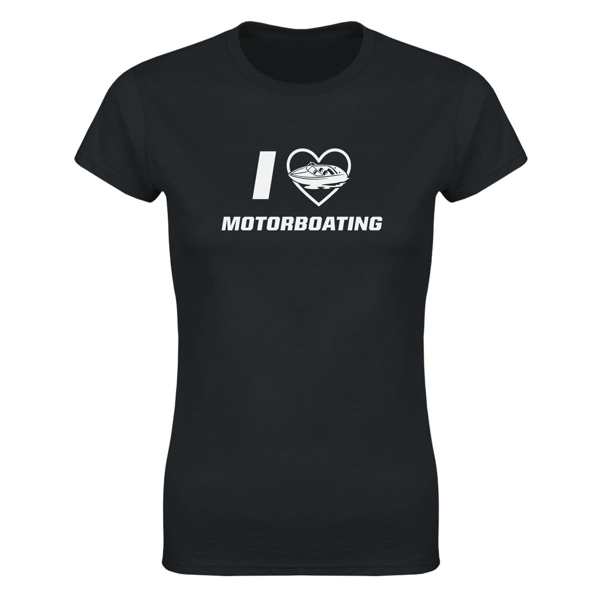 I LOVE MOTORBOATING - WOMEN'S TEE – Black