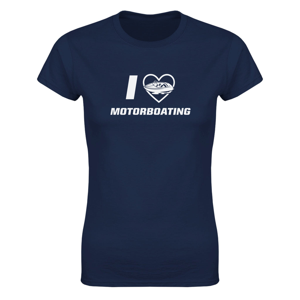 I LOVE MOTORBOATING - WOMEN'S TEE – Navy