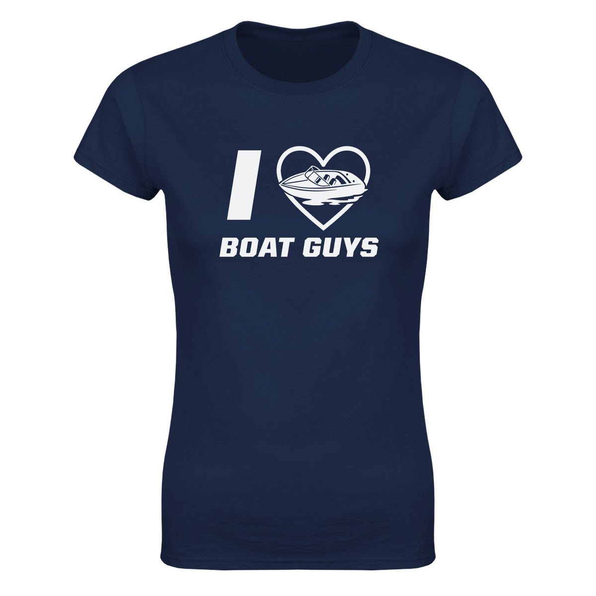 I LOVE BOAT GUYS - WOMEN'S TEE – Navy