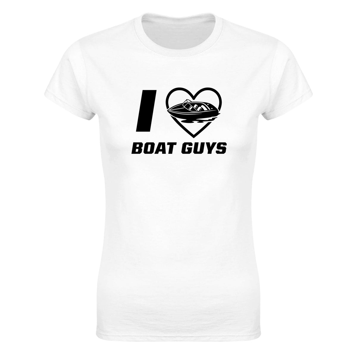 I LOVE BOAT GUYS - WOMEN'S TEE – White
