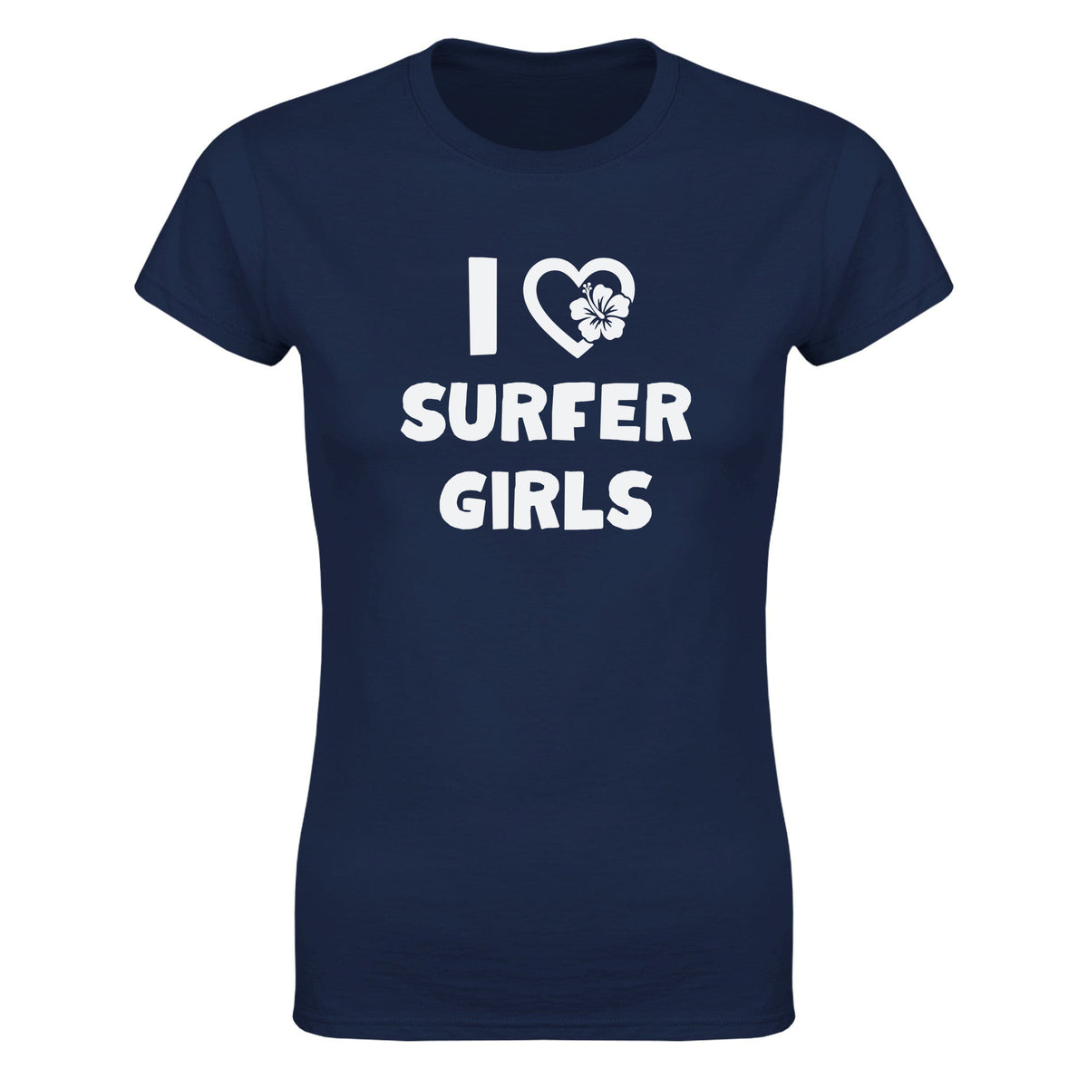 I LOVE SURFER GIRLS - WOMEN'S TEE – Navy