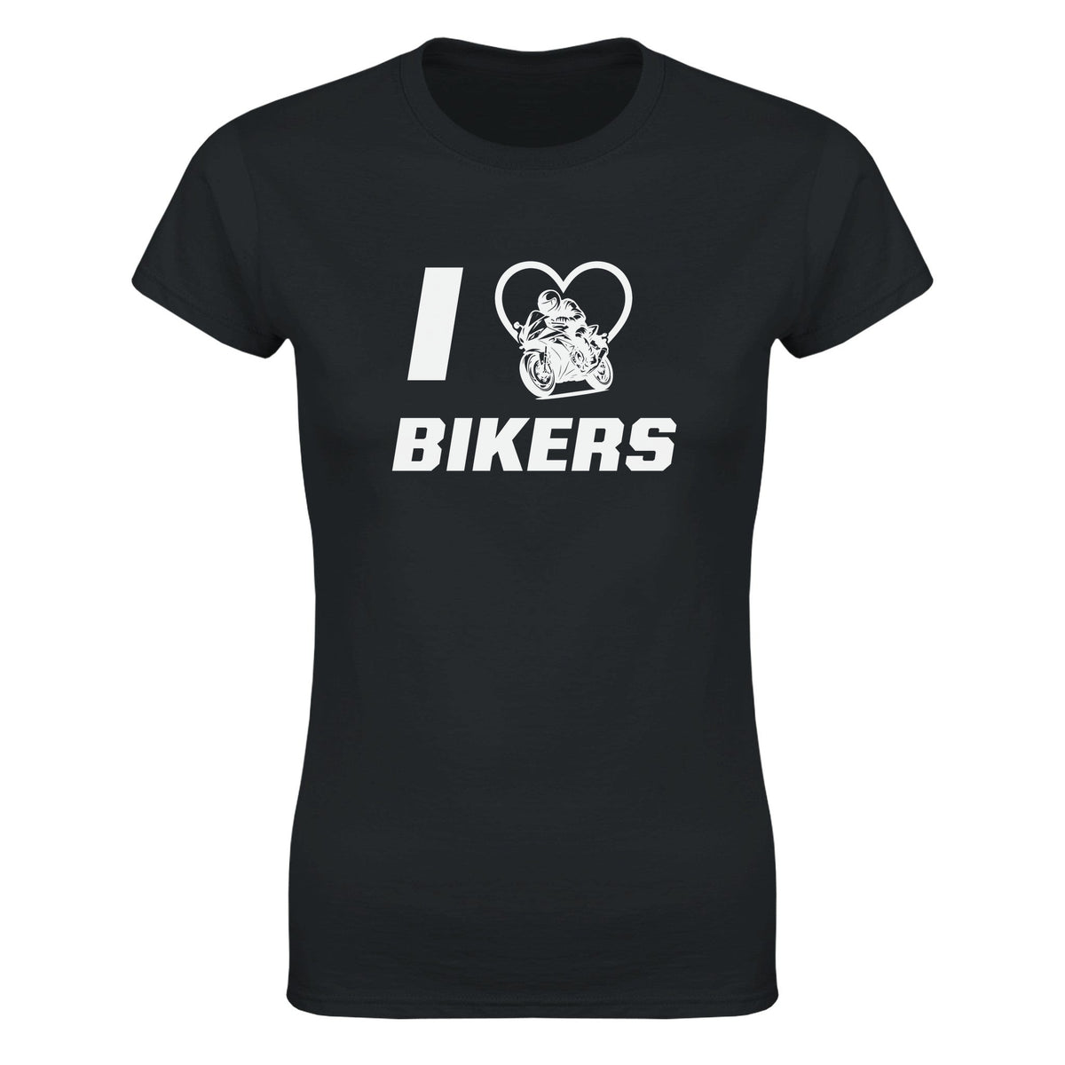 I LOVE BIKERS - WOMEN'S TEE – Black