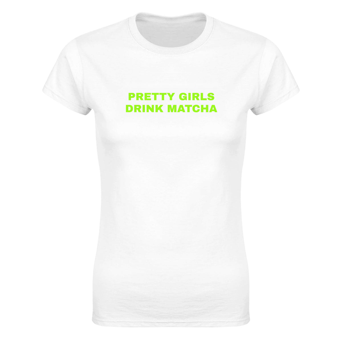 PRETTY GIRLS DRINK MATCHA - WOMEN'S TEE – White