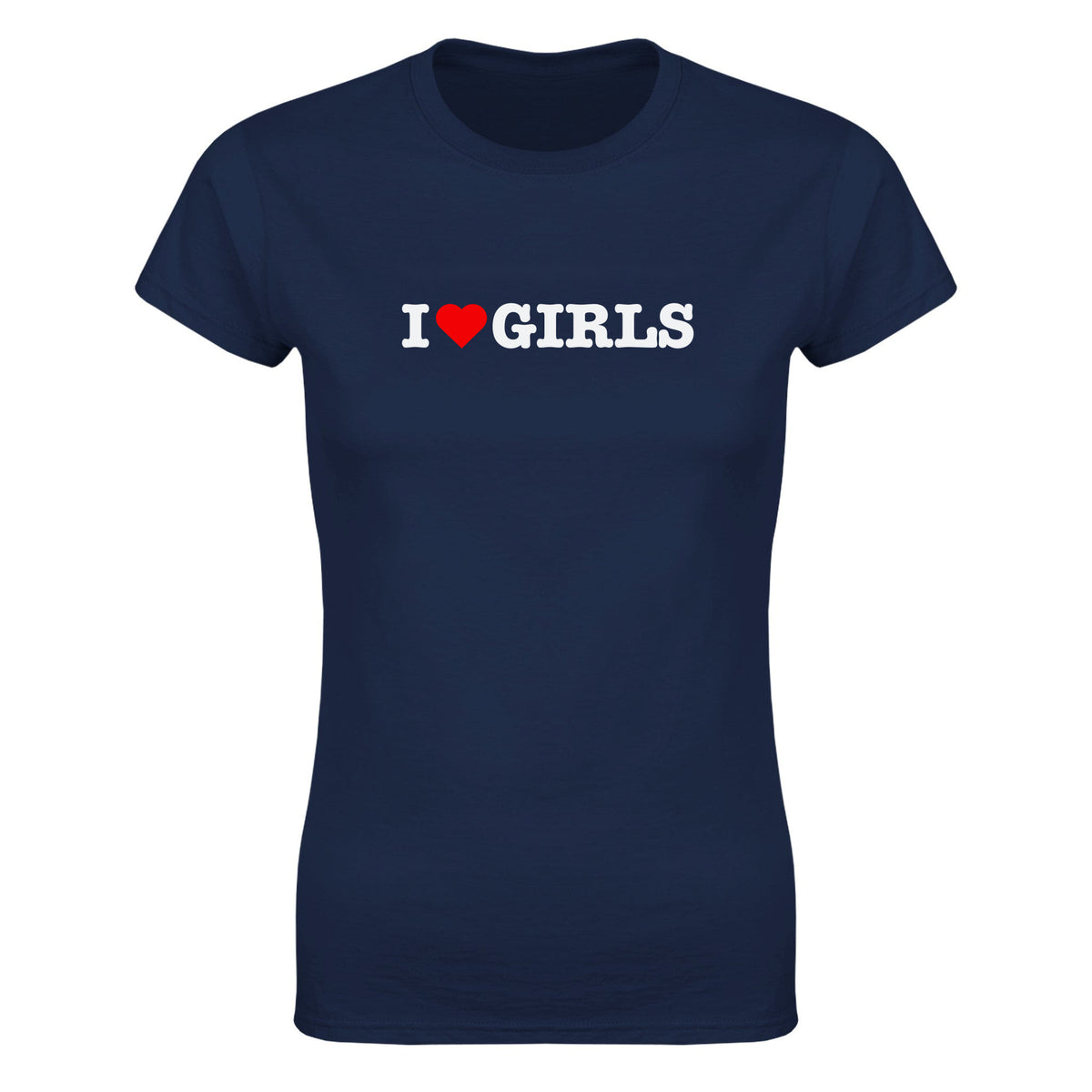 I LOVE GIRLS - WOMEN'S TEE – Navy