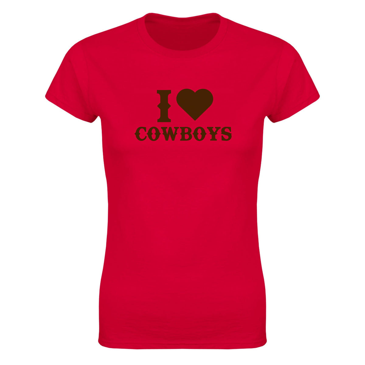 I LOVE COWBOYS - WOMEN'S TEE – Red