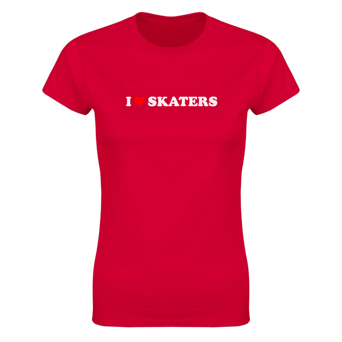 I LOVE SKATERS - WOMEN'S TEE – Red