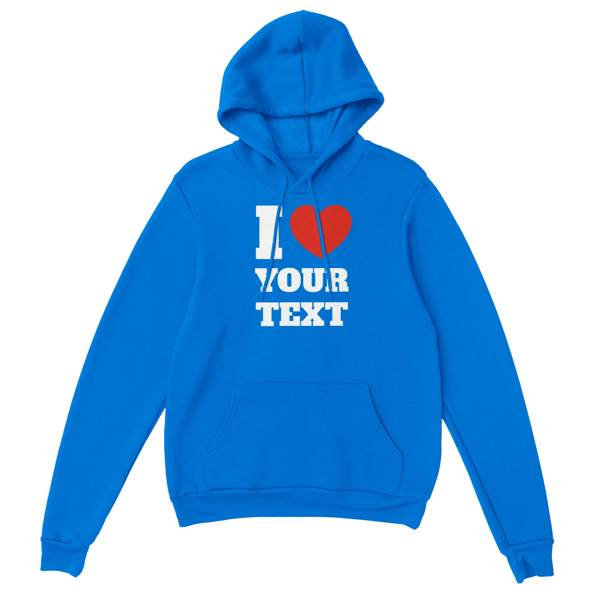 I Love "Your Text" Custom Hoodie – S