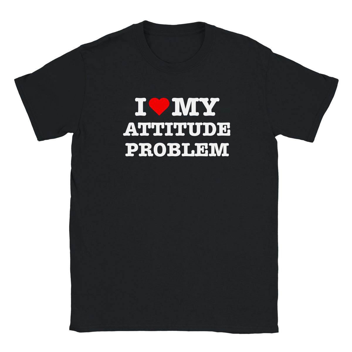 I LOVE MY ATTITUDE PROBLEM - BABY TEE – Black
