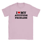 I LOVE MY ATTITUDE PROBLEM - BABY TEE – Light Pink