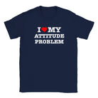 I LOVE MY ATTITUDE PROBLEM - BABY TEE – Navy