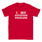 I LOVE MY ATTITUDE PROBLEM - BABY TEE – Red