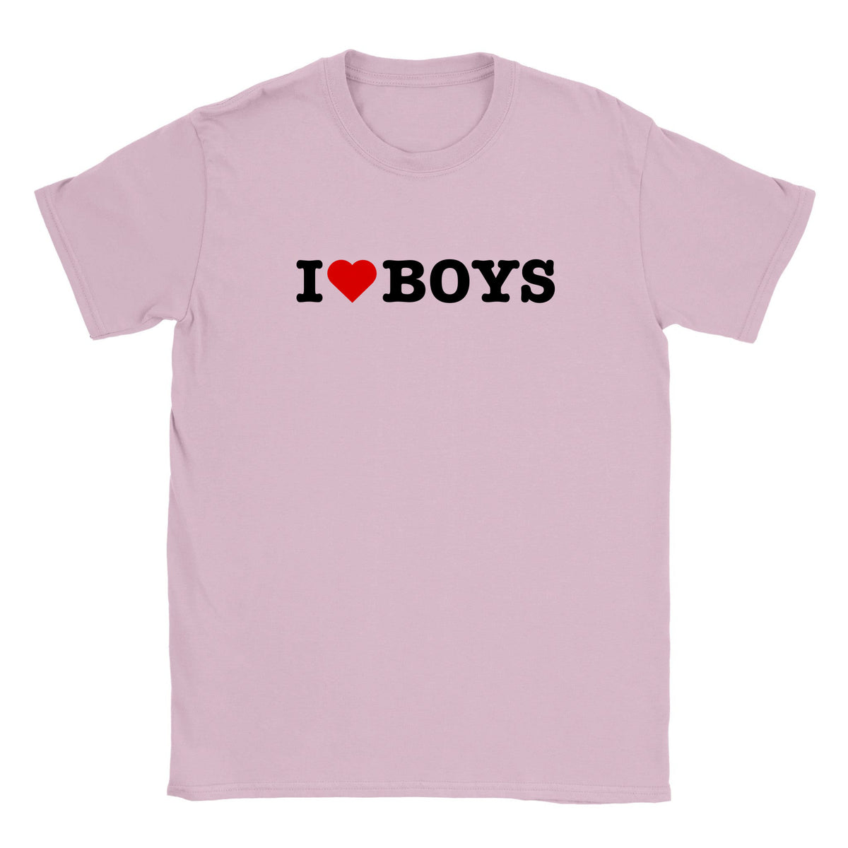 I LOVE BOYS - BABY TEE – Light Pink