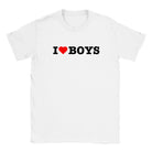 I LOVE BOYS - BABY TEE – White