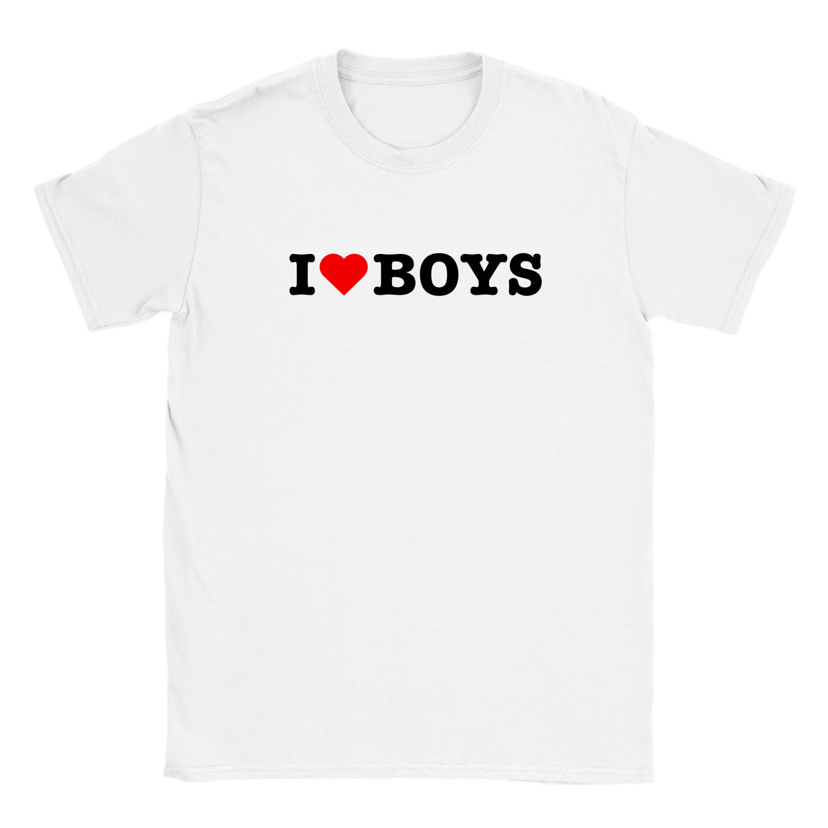 I LOVE BOYS - BABY TEE – White