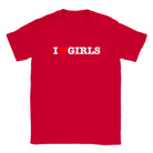 I LOVE GIRLS - BABY TEE – Red