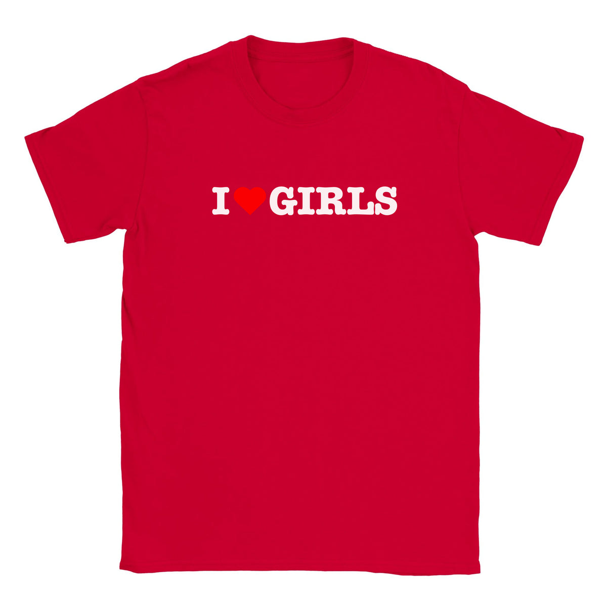 I LOVE GIRLS - BABY TEE – Red